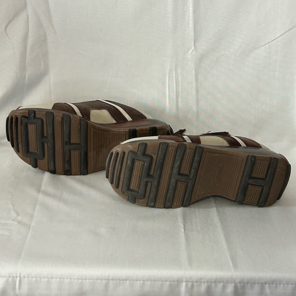 RARE Vintage Y2K Steve Madden Athletic Leather Slip On Mules - Picture 9 of 14